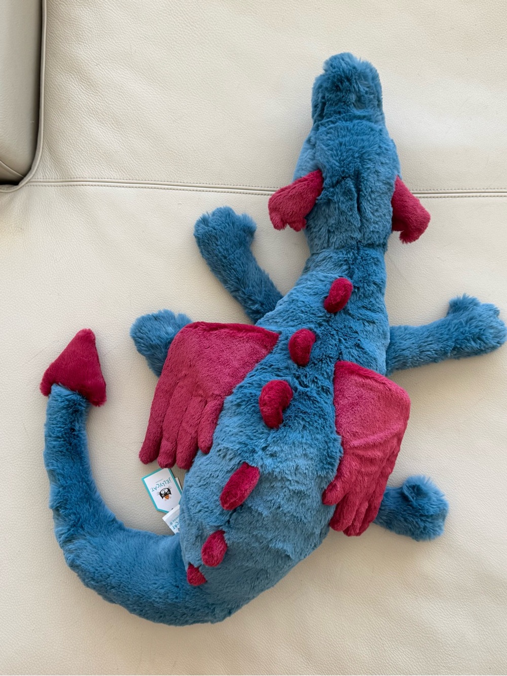 NWT Jellycat Huge Dexter Dragon Blue & Red - 💯 Authentic - US Seller